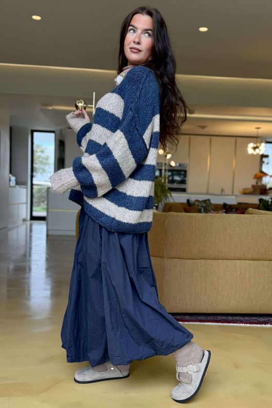 Big Softie Block Stripe Cobain Knit Denim